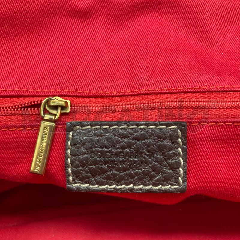 BORSA A MANO DONNA DOLCE & GABBANA PELLE MARRONE | Mercatino dell'Usato Gazzada schianno 5
