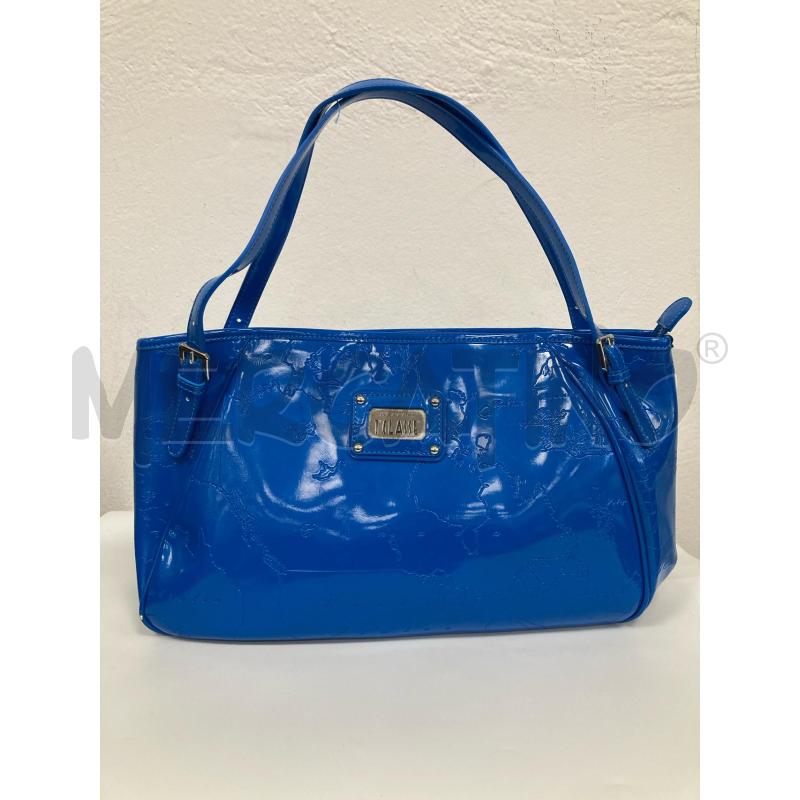 BORSA DONNA ALVIERO MARTINI VINILE BLU | Mercatino dell'Usato Gazzada schianno 1