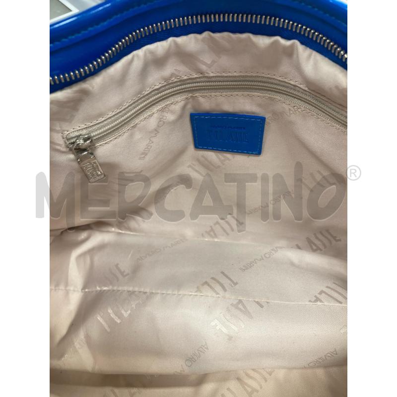 BORSA DONNA ALVIERO MARTINI VINILE BLU | Mercatino dell'Usato Gazzada schianno 4