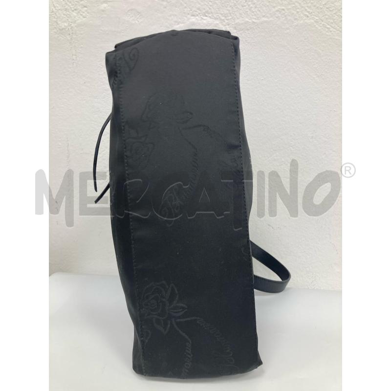 BORSA DONNA BLUMARINE TESSUTO NERO LOGATA | Mercatino dell'Usato Gazzada schianno 3