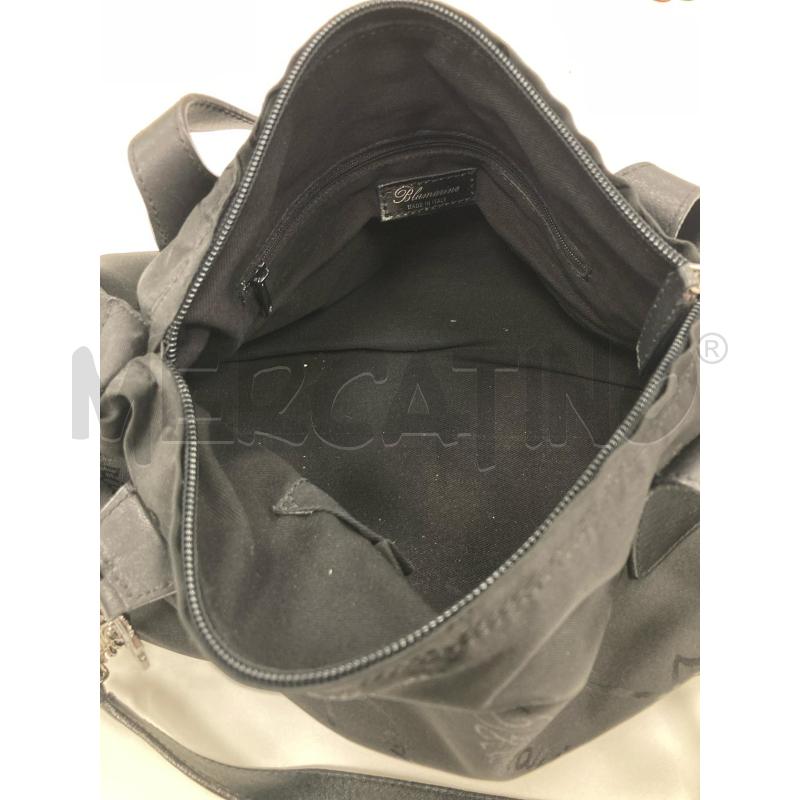 BORSA DONNA BLUMARINE TESSUTO NERO LOGATA | Mercatino dell'Usato Gazzada schianno 4