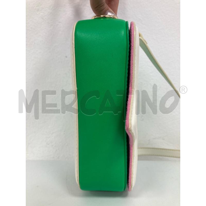 BORSA DONNA CHIARA FERRAGNI VERDE BORDO BIANCO | Mercatino dell'Usato Gazzada schianno 3