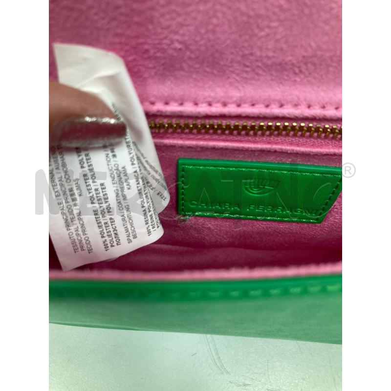 BORSA DONNA CHIARA FERRAGNI VERDE BORDO BIANCO | Mercatino dell'Usato Gazzada schianno 5