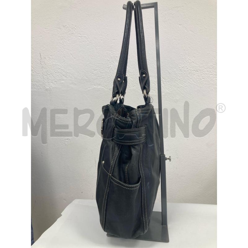 BORSA DONNA CLARKS PELLE NERA FIBBIA FRONTE ARRICCIATA | Mercatino dell'Usato Gazzada schianno 2