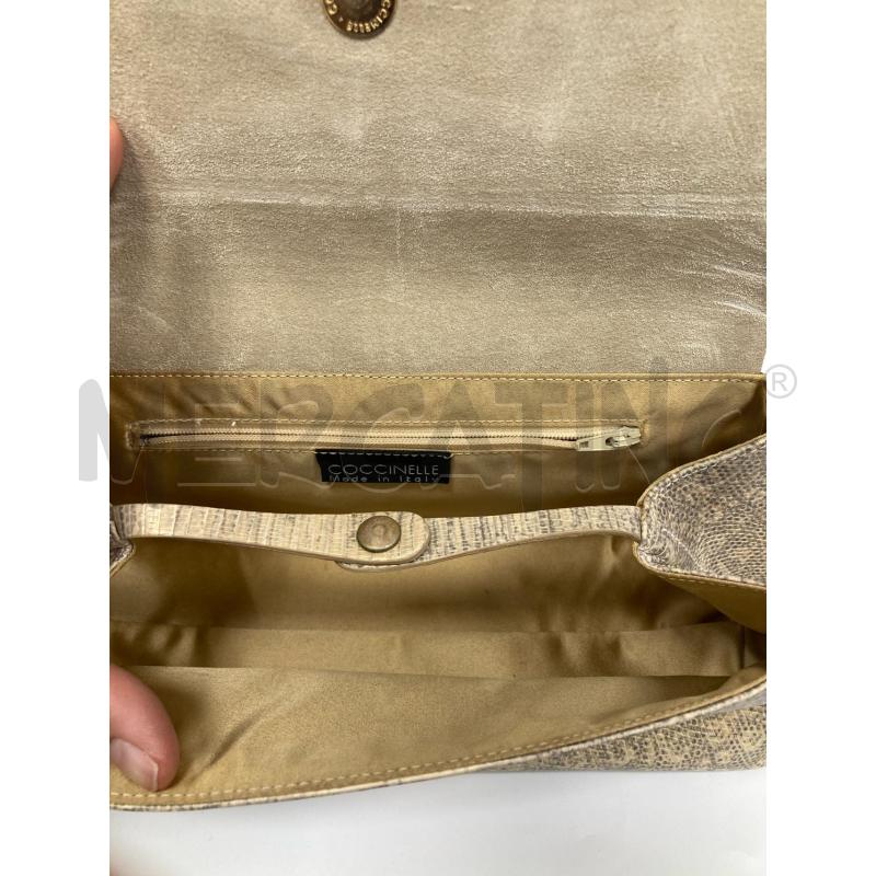 BORSA DONNA COCCINELLE TRACOLLA BEIGE GRIGIA | Mercatino dell'Usato Gazzada schianno 3