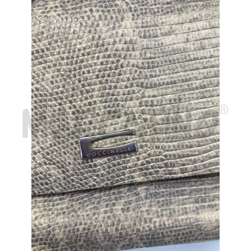 BORSA DONNA COCCINELLE TRACOLLA BEIGE GRIGIA | Mercatino dell'Usato Gazzada schianno 4