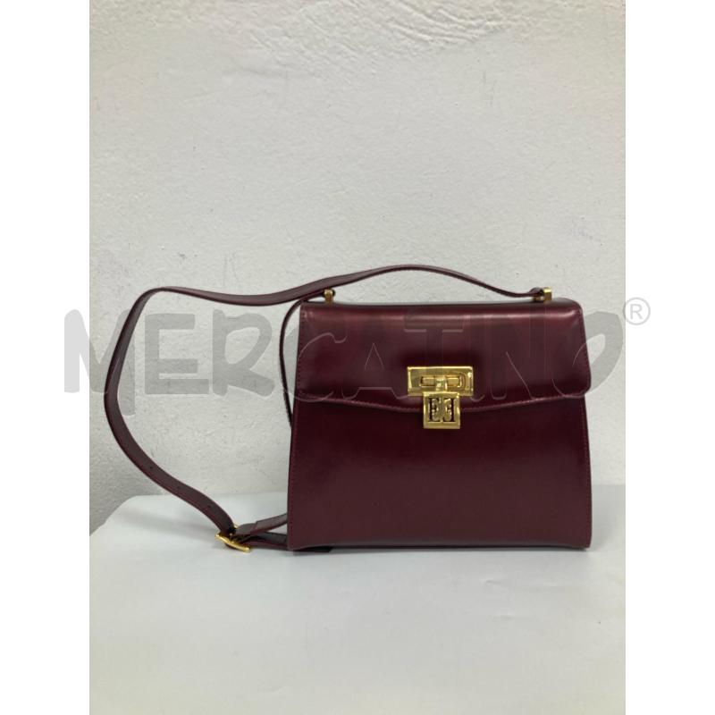 BORSA DONNA ESCADA BORDEAUX METALLIZZATO VINTAGE | Mercatino dell'Usato Gazzada schianno 1