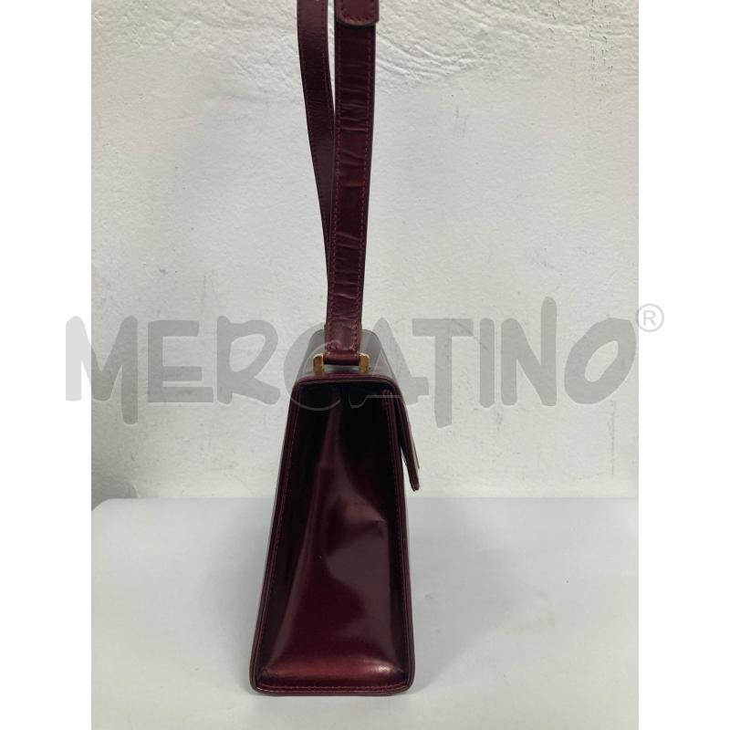 BORSA DONNA ESCADA BORDEAUX METALLIZZATO VINTAGE | Mercatino dell'Usato Gazzada schianno 2