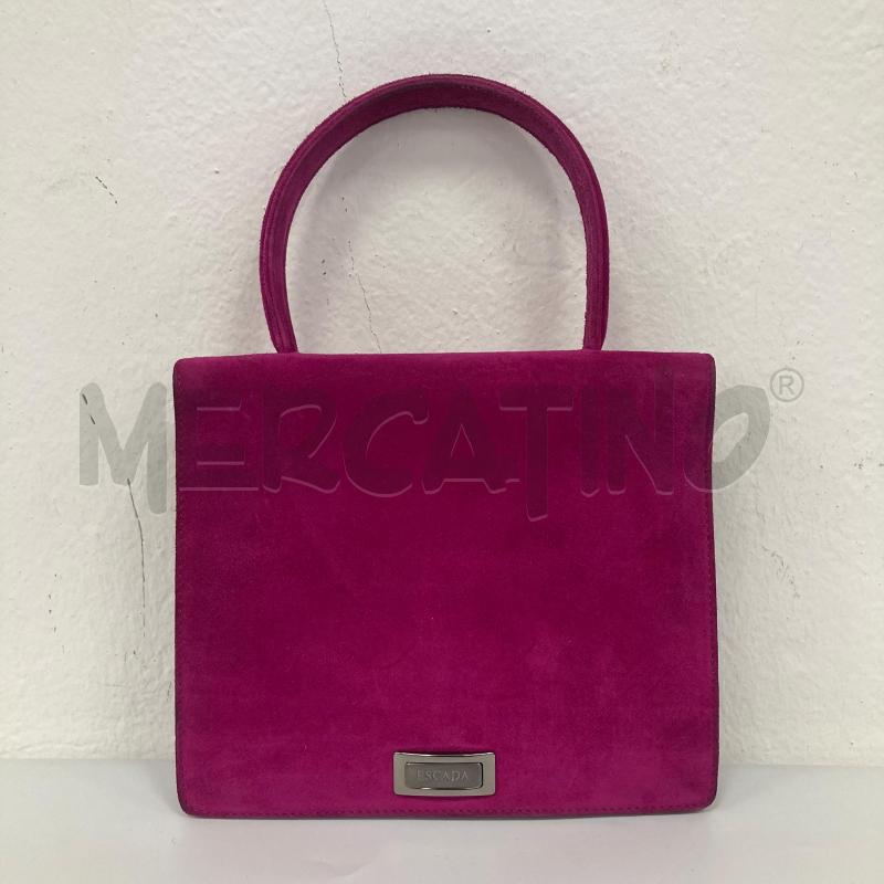 BORSA DONNA ESCADA VIOLA SENZA TRACOLLA VELLUTO | Mercatino dell'Usato Gazzada schianno 1