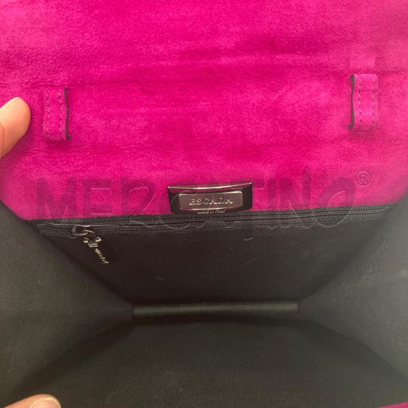 BORSA DONNA ESCADA VIOLA SENZA TRACOLLA VELLUTO | Mercatino dell'Usato Gazzada schianno 4