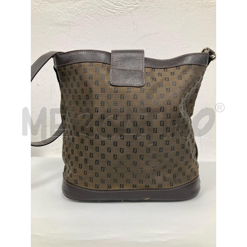 BORSA DONNA FENDI LOGATA MARRONE | Mercatino dell'Usato Gazzada schianno 2