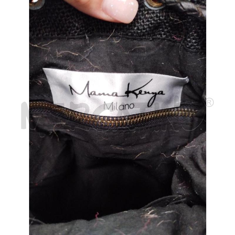 BORSA DONNA FORMA ZAINO NERA FRANGE BEIGE FUXIA SPECCHIETTI | Mercatino dell'Usato Gazzada schianno 5
