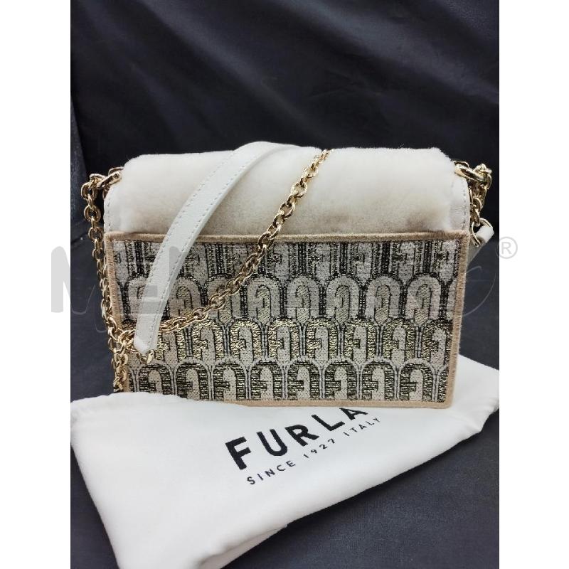 BORSA DONNA FURLA BIANCA PELO | Mercatino dell'Usato Gazzada schianno 2