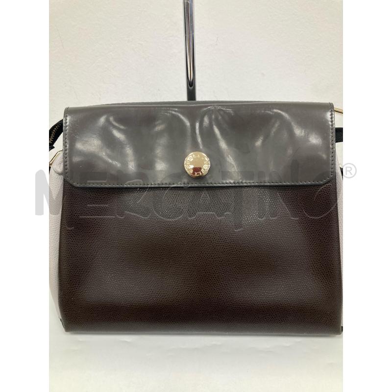 BORSA DONNA FURLA PELLE GRIGIA MARRONE | Mercatino dell'Usato Gazzada schianno 2