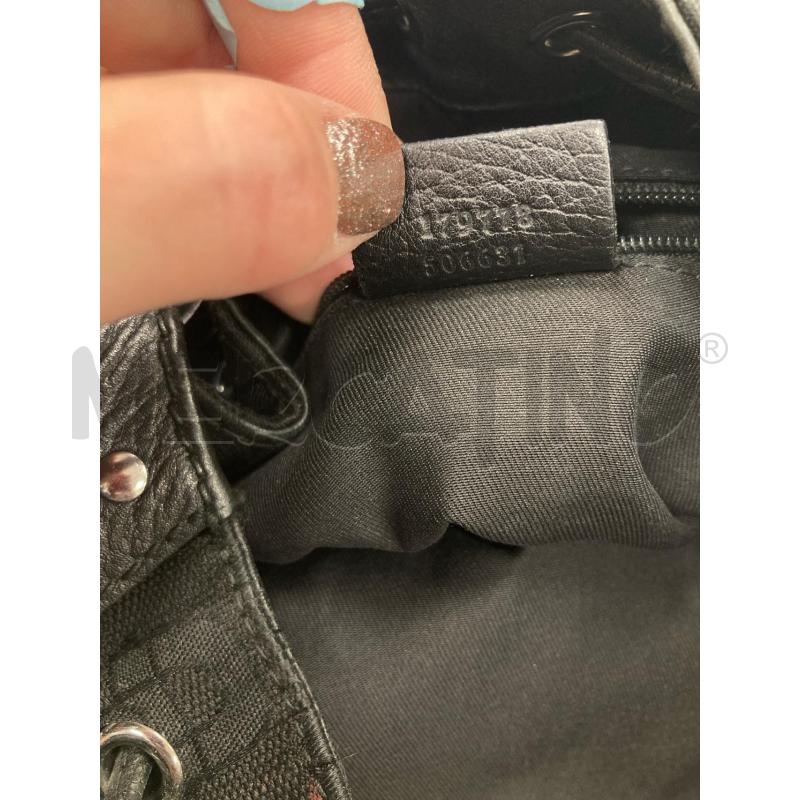 BORSA DONNA GUCCI NERA TELA PELLE | Mercatino dell'Usato Gazzada schianno 4