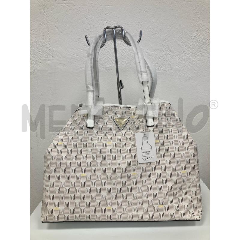 BORSA DONNA GUESS BIANCA LOGATA | Mercatino dell'Usato Gazzada schianno 1
