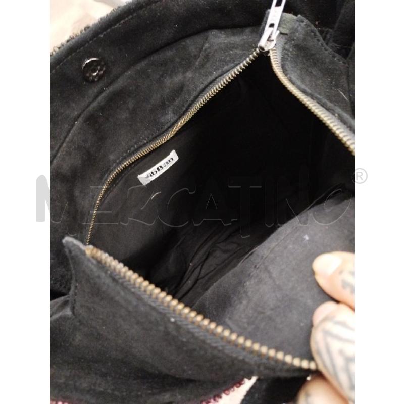 BORSA DONNA IBBAN NERA FRANGE PERLINE  | Mercatino dell'Usato Gazzada schianno 5