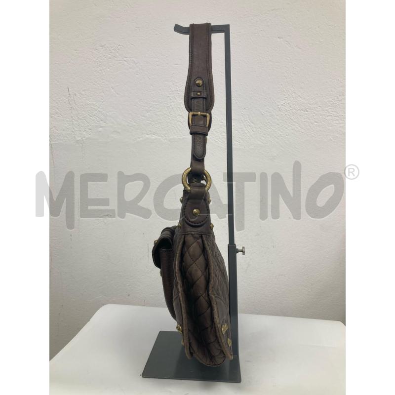 BORSA DONNA JUST CAVALLI PELLE MARRONE LOGATA BORCHIE | Mercatino dell'Usato Gazzada schianno 2