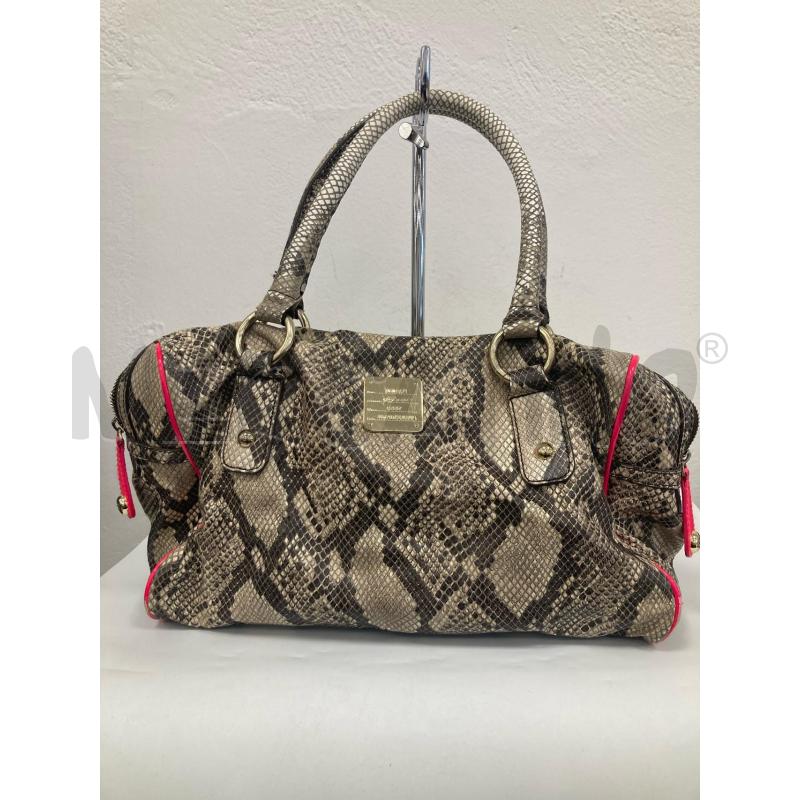BORSA DONNA JUST CAVALLI STAMPA SERPENTE BORDO FUXIA | Mercatino dell'Usato Gazzada schianno 1
