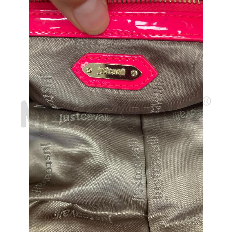 BORSA DONNA JUST CAVALLI STAMPA SERPENTE BORDO FUXIA | Mercatino dell'Usato Gazzada schianno 3