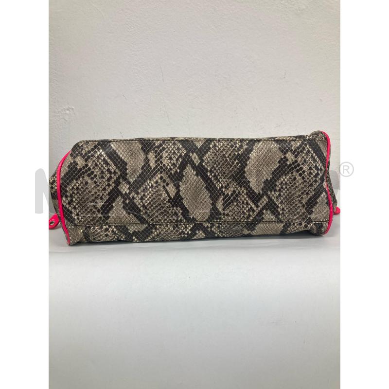 BORSA DONNA JUST CAVALLI STAMPA SERPENTE BORDO FUXIA | Mercatino dell'Usato Gazzada schianno 5