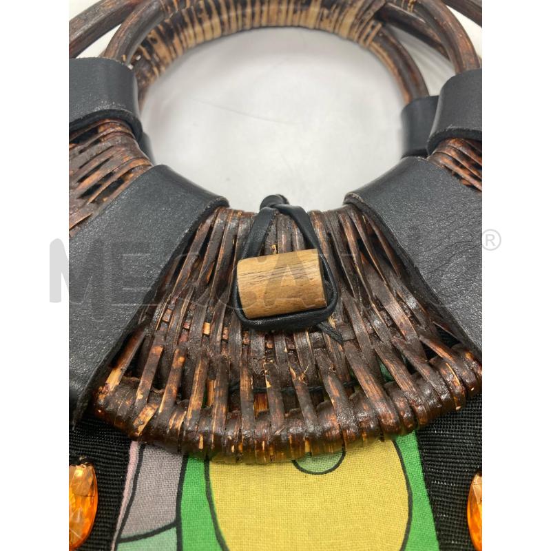 BORSA DONNA MALIPARMI MANICO LEGNO | Mercatino dell'Usato Gazzada schianno 4