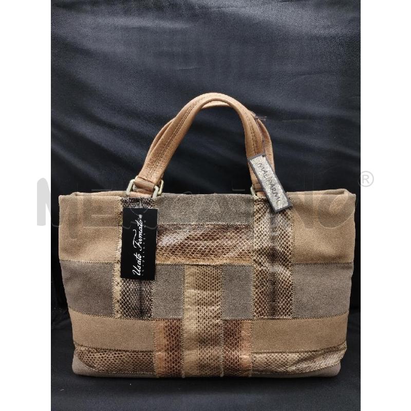 BORSA DONNA MALIPARMI PELLE BEIGE | Mercatino dell'Usato Gazzada schianno 1