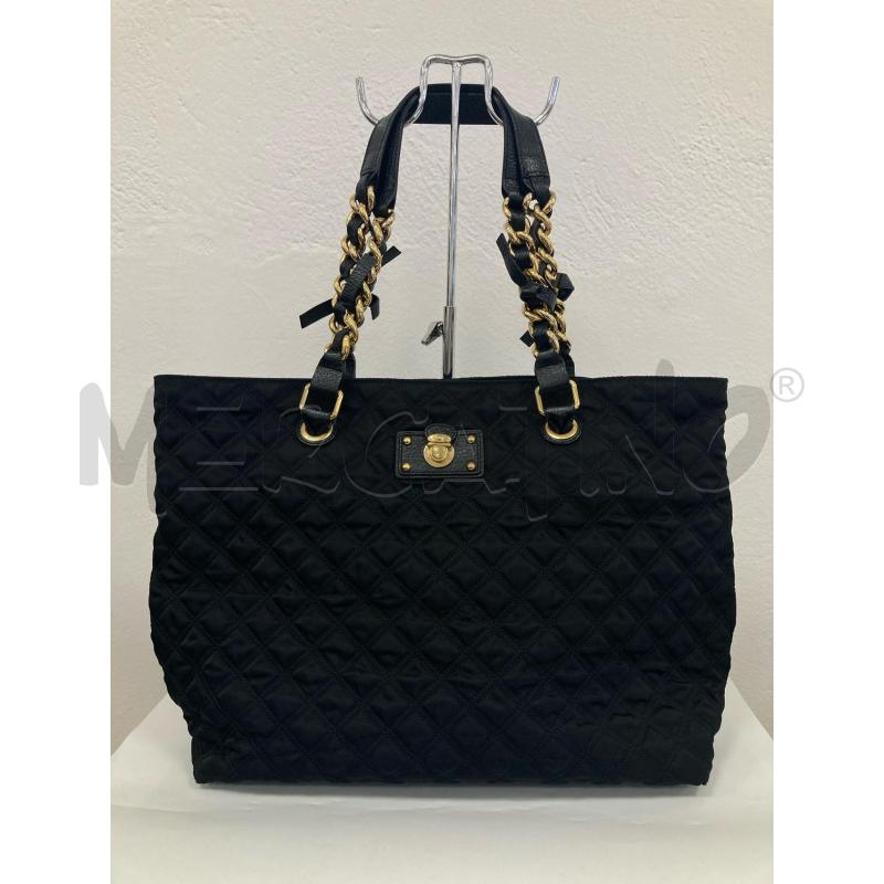 BORSA DONNA MARC JACOBS TRAPUNTATA NERA MANICI CATENA DORATA | Mercatino dell'Usato Gazzada schianno 1