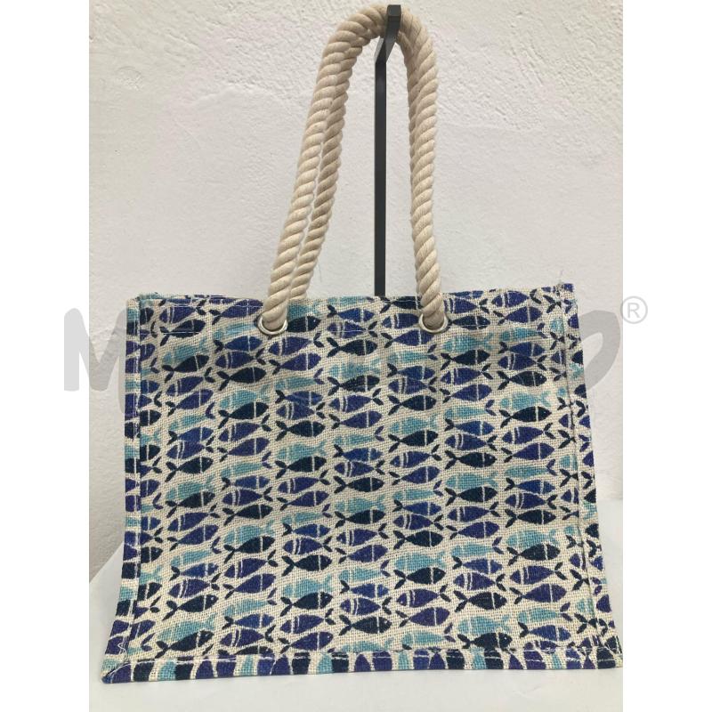 BORSA DONNA MARE PESCIOLINI BLU CAMOMILLA | Mercatino dell'Usato Gazzada schianno 2