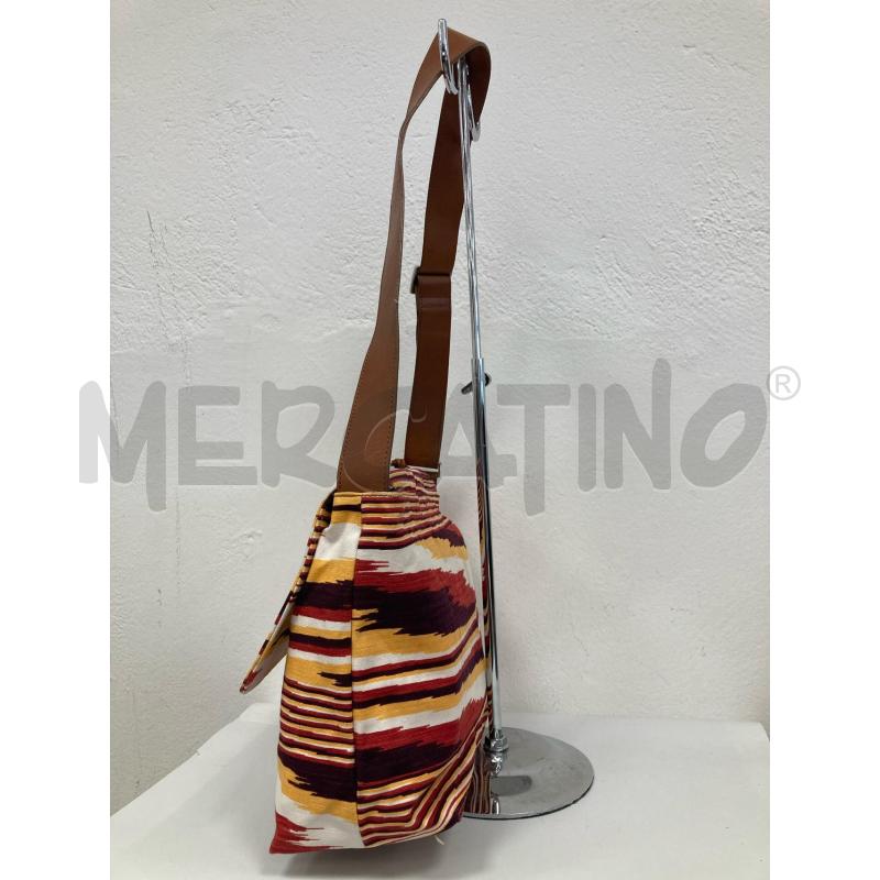 BORSA DONNA MISSONI GIALLA ROSSA TRACOLLA PELLE CAMMELLO  | Mercatino dell'Usato Gazzada schianno 2