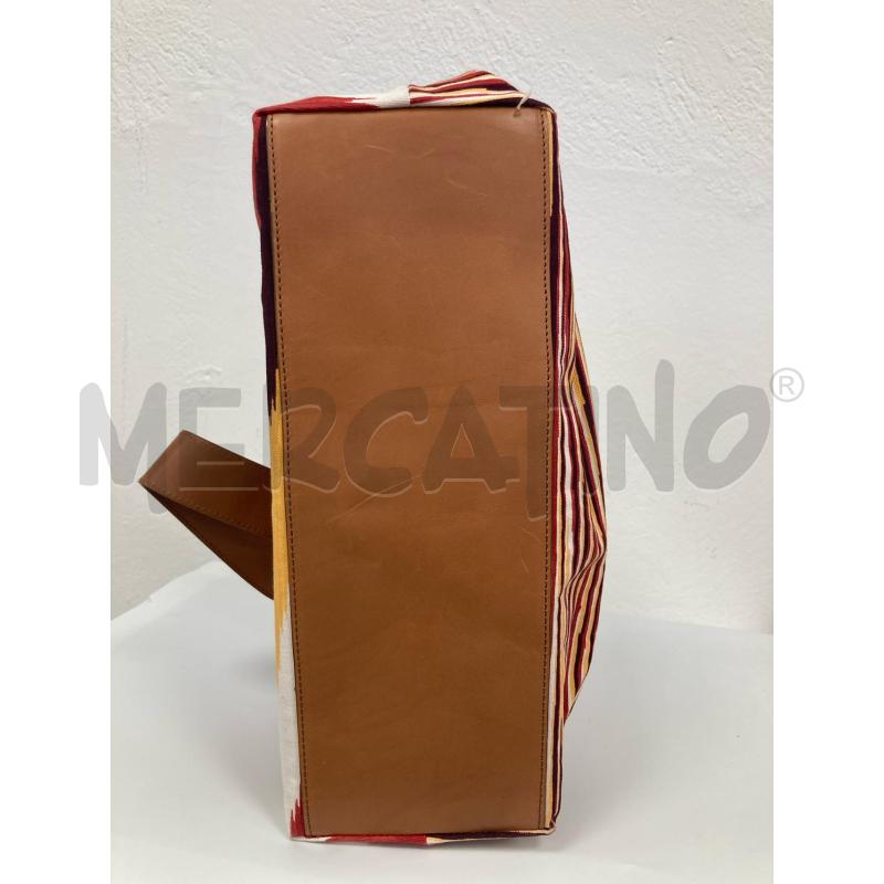 BORSA DONNA MISSONI GIALLA ROSSA TRACOLLA PELLE CAMMELLO  | Mercatino dell'Usato Gazzada schianno 3