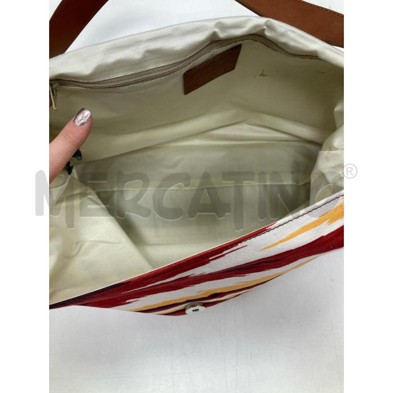 BORSA DONNA MISSONI GIALLA ROSSA TRACOLLA PELLE CAMMELLO  | Mercatino dell'Usato Gazzada schianno 4