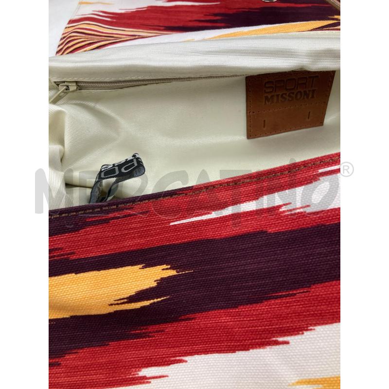 BORSA DONNA MISSONI GIALLA ROSSA TRACOLLA PELLE CAMMELLO  | Mercatino dell'Usato Gazzada schianno 5