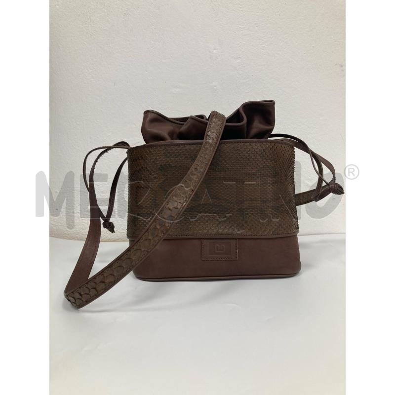 BORSA DONNA MONTORFANO PELLE PITONE MARRONE | Mercatino dell'Usato Gazzada schianno 2