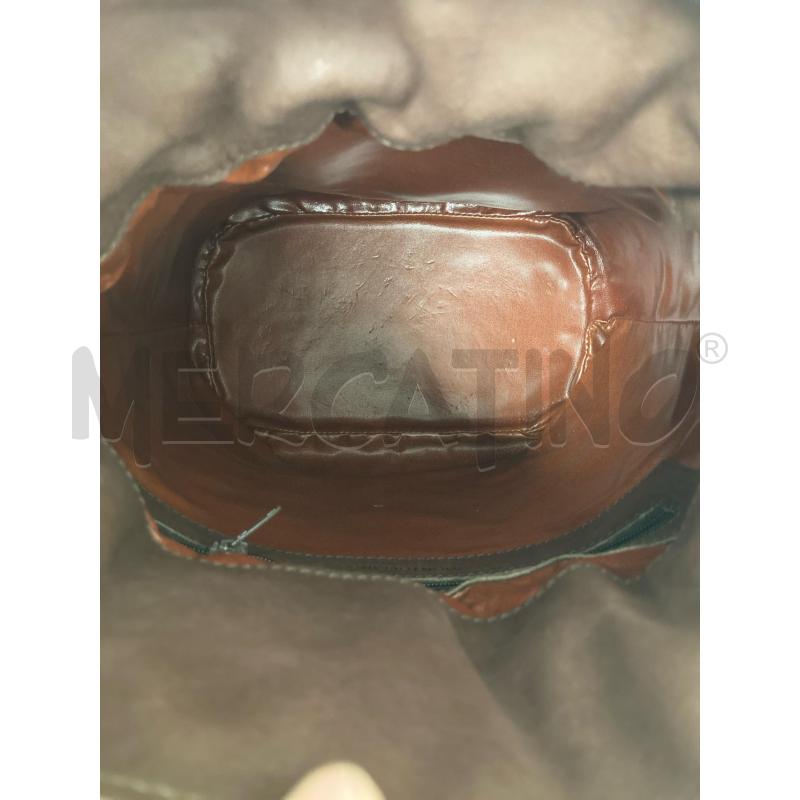 BORSA DONNA MONTORFANO PELLE PITONE MARRONE | Mercatino dell'Usato Gazzada schianno 4
