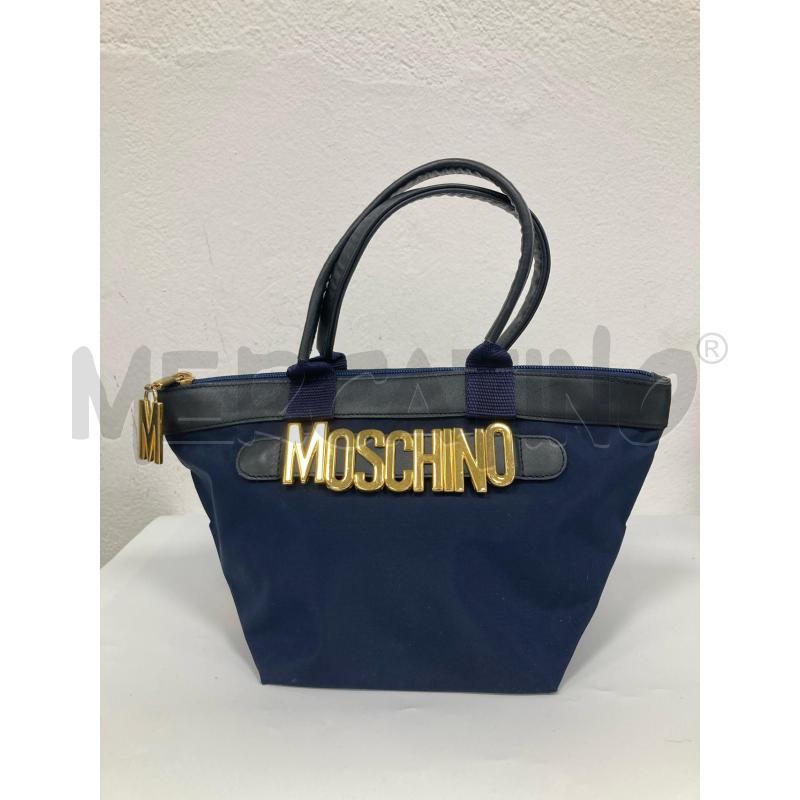 BORSA DONNA MOSCHINO BLU | Mercatino dell'Usato Gazzada schianno 1