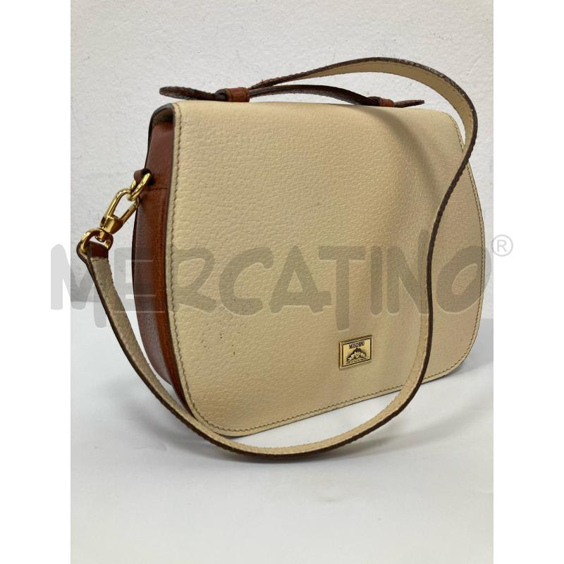BORSA DONNA MOSCHINO TRACOLLA BEIGE MARRONE | Mercatino dell'Usato Gazzada schianno 2