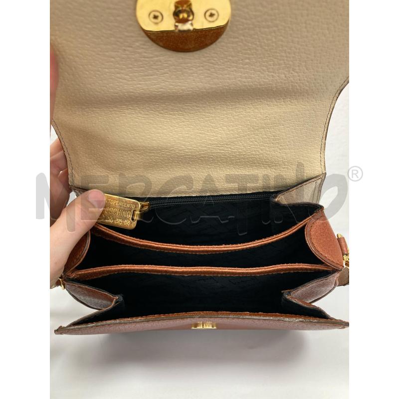 BORSA DONNA MOSCHINO TRACOLLA BEIGE MARRONE | Mercatino dell'Usato Gazzada schianno 4