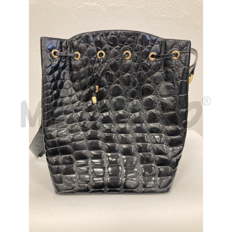 BORSA DONNA NIERI ARGENTI NERA STAMPA COCCO | Mercatino dell'Usato Gazzada schianno 1