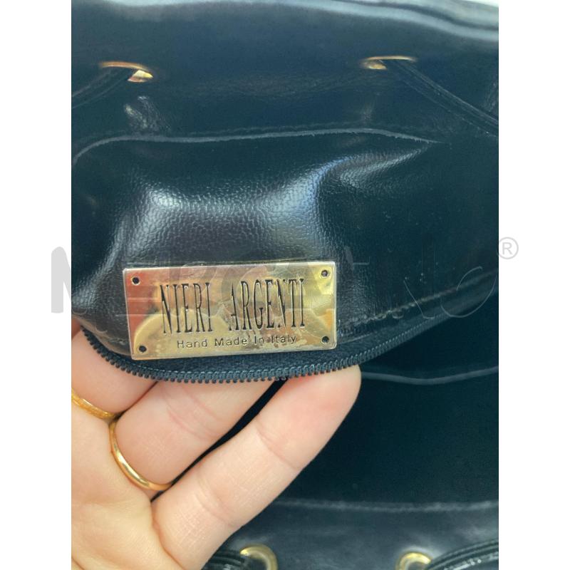 BORSA DONNA NIERI ARGENTI NERA STAMPA COCCO | Mercatino dell'Usato Gazzada schianno 5