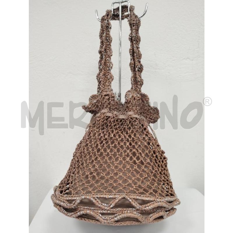 BORSA DONNA PAGLIA DI CARTA MARRONE | Mercatino dell'Usato Gazzada schianno 2