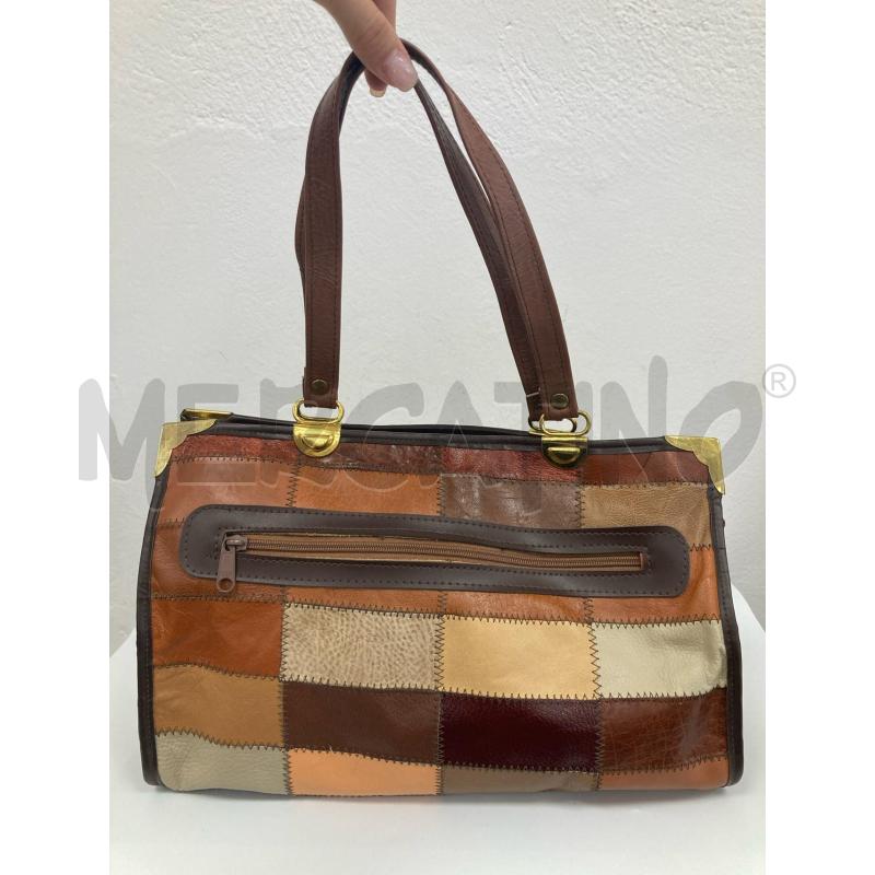 BORSA DONNA PATCHWORK ANGOLI DORATI | Mercatino dell'Usato Gazzada schianno 3