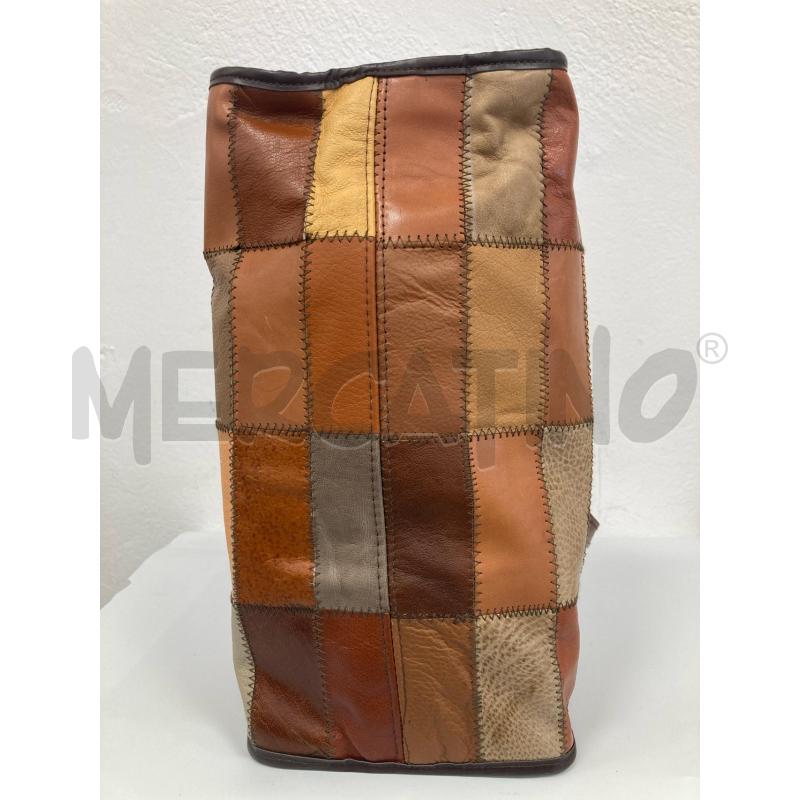 BORSA DONNA PATCHWORK ANGOLI DORATI | Mercatino dell'Usato Gazzada schianno 4