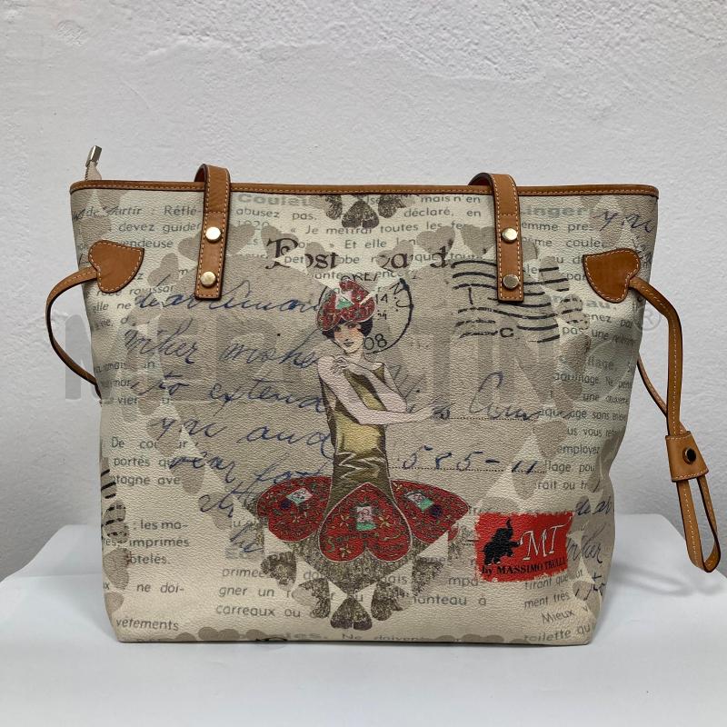BORSA DONNA PELLE MASSIMO TRULLI BEIGE DONNA CUORI | Mercatino dell'Usato Gazzada schianno 2