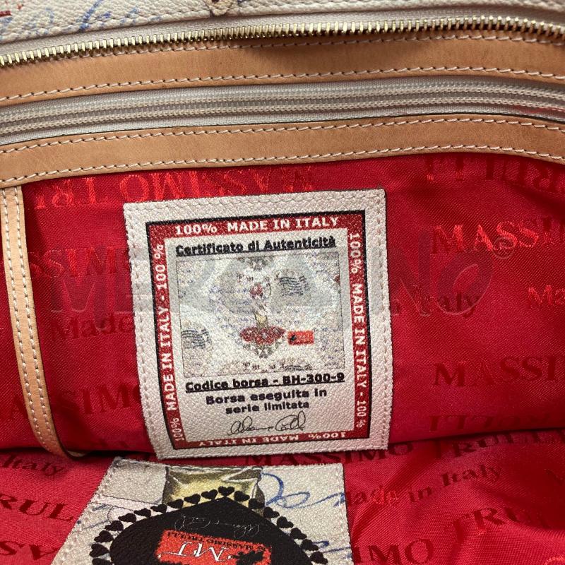 BORSA DONNA PELLE MASSIMO TRULLI BEIGE DONNA CUORI | Mercatino dell'Usato Gazzada schianno 3