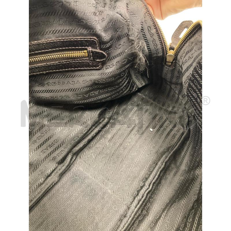 BORSA DONNA PRADA GRIGIO METALLIZZATO | Mercatino dell'Usato Gazzada schianno 5