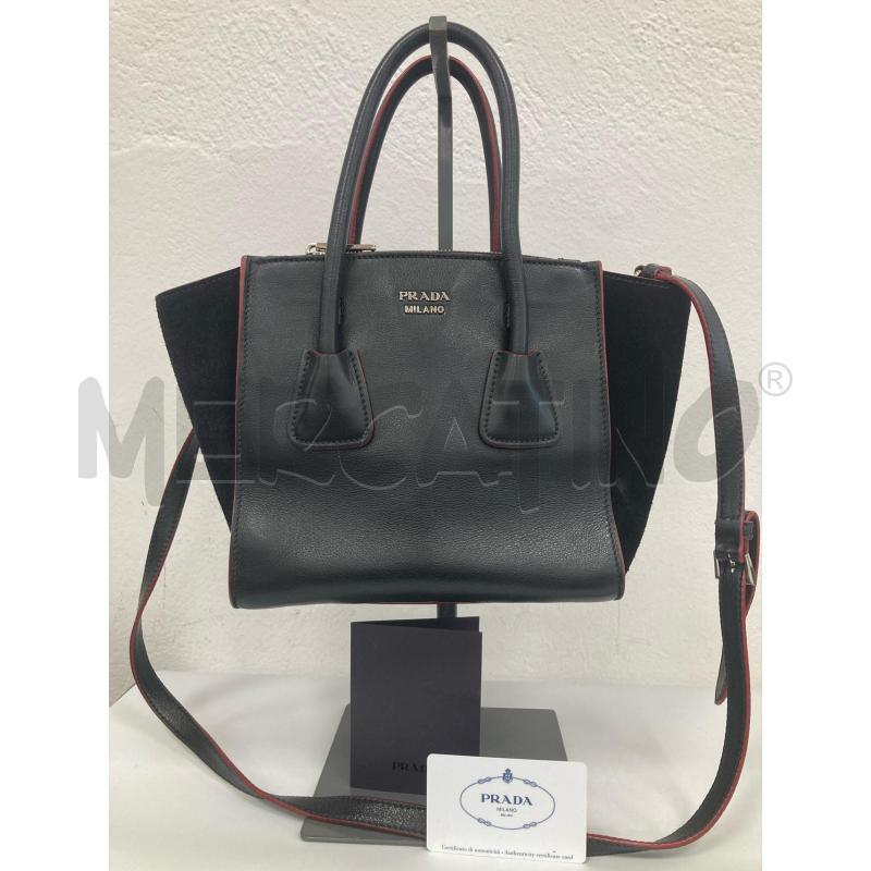 BORSA DONNA PRADA NERA TRACOLLA | Mercatino dell'Usato Gazzada schianno 1