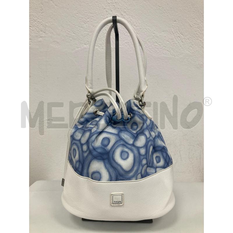 BORSA DONNA THUN BIANCA AZZURRA | Mercatino dell'Usato Gazzada schianno 1