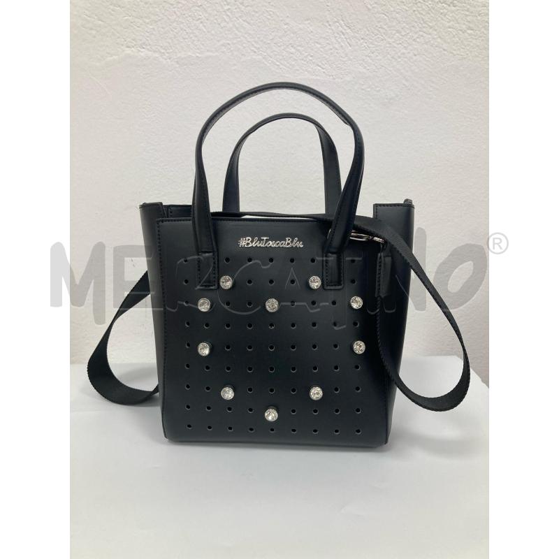 BORSA DONNA TOSCA BLU NERA STRASS | Mercatino dell'Usato Gazzada schianno 1