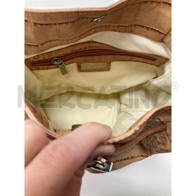 BORSA DONNA TOSCA BLU SECCHIELLO STAMPA COCCO BEIGE CHIAVE | Mercatino dell'Usato Gazzada schianno 4